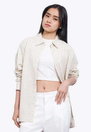 Tied Back Oversized Shirt