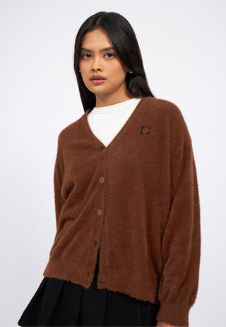 Oversized Long Sleeve Fur Cardigan