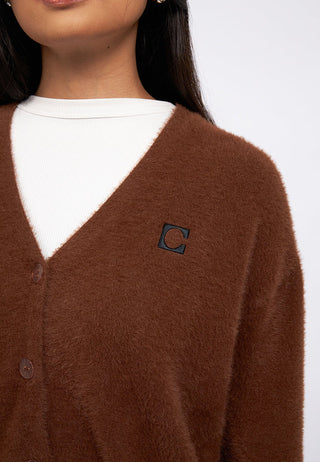 Oversized Long Sleeve Fur Cardigan