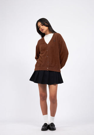 Oversized Long Sleeve Fur Cardigan