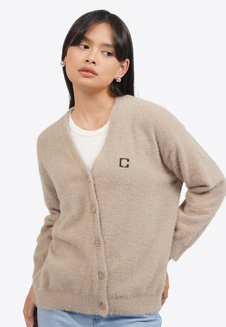 Oversized Logo Cardigan