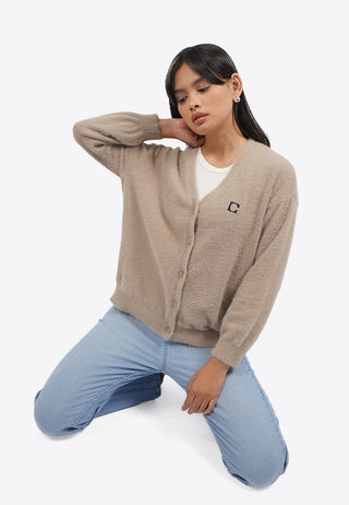 Oversized Logo Cardigan