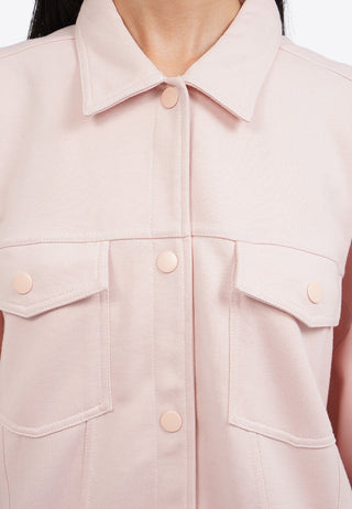Oversized Shirt Jacket with Double Pocket