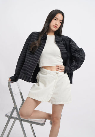 Zippered Stripes Jacket