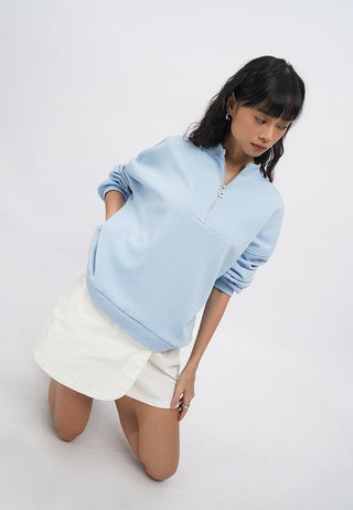 Oversized Zip Up Sweatshirt