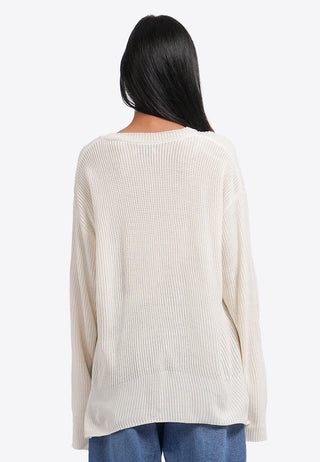 Oversized Sweater with Pocket Details