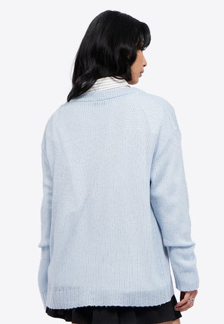 Oversized Long Sleeve Sheer Sweater