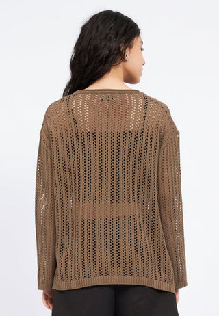 Open Work Oversized Sweater