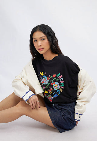 Colorbox x Liunic Oversized Graphic T-Shirt