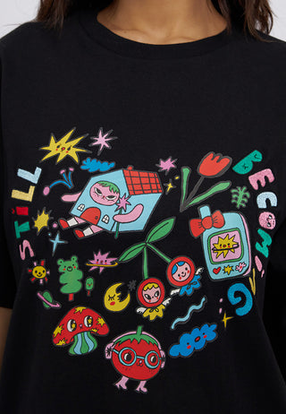 Colorbox x Liunic Oversized Graphic T-Shirt