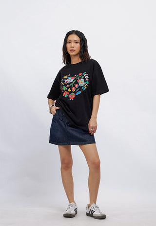 Colorbox x Liunic Oversized Graphic T-Shirt