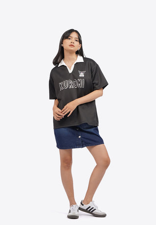 Kuromi Oversized T-Shirt with Collar
