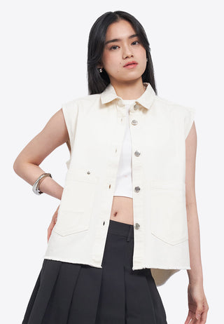 Oversized Button Up Vest