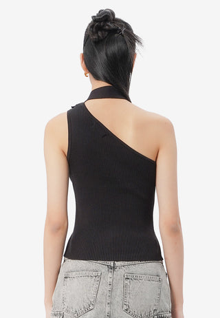 One Shoulder Knit Top