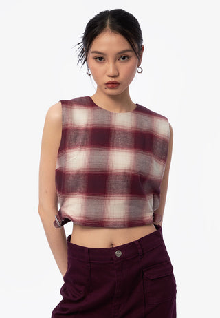 Checked Cami Crop Top