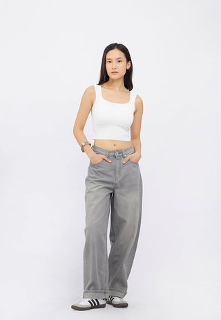 Roll Up Baggy Jeans