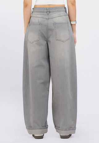 Roll Up Baggy Jeans