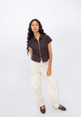 High Waist Wide Leg Denim Pants