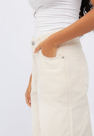 High Waist Wide Leg Denim Pants
