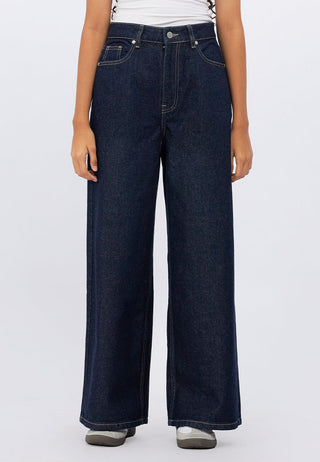 High Waist Wide Leg Denim Pants