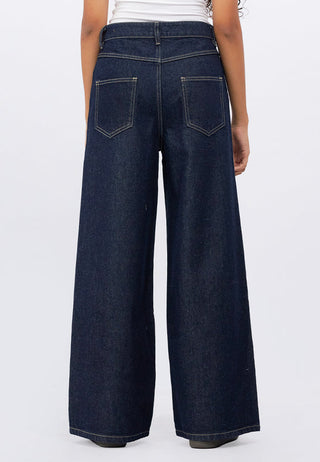High Waist Wide Leg Denim Pants