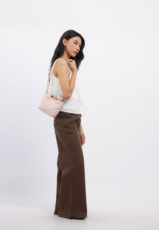 Unfinished Hem Flare Jeans