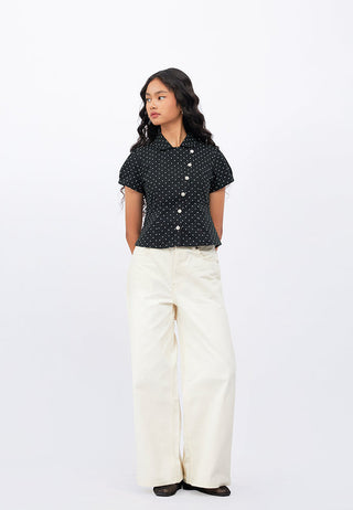 Wide Leg Denim Pants