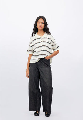 Wide Leg Denim Pants