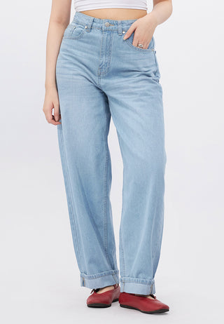 Roll Up Tapered Denim Pants