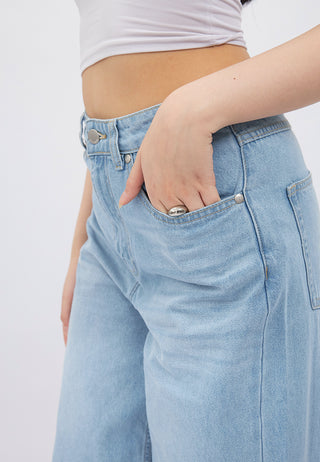 Roll Up Tapered Denim Pants