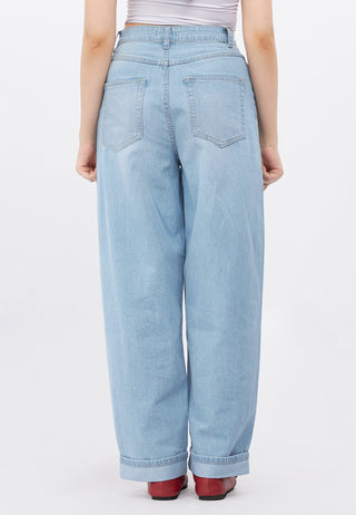 Roll Up Tapered Denim Pants