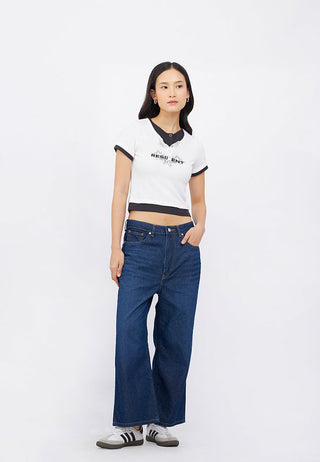 Regular Fit Flared Denim Pants