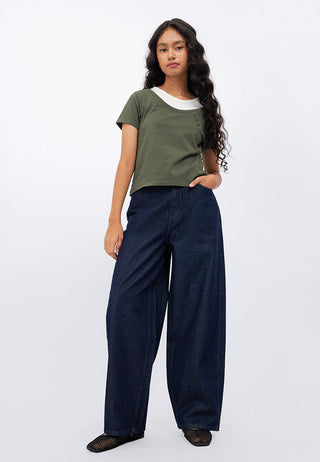 High Waist Baggy Denim Pants