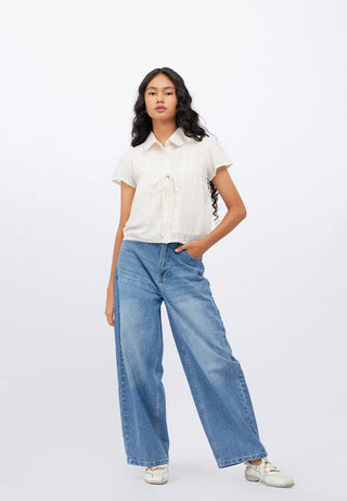High Waist Baggy Denim Pants