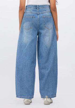 High Waist Baggy Denim Pants