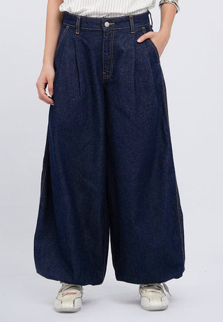 Mid Rise Balloon Denim Pants