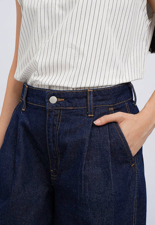 Mid Rise Balloon Denim Pants