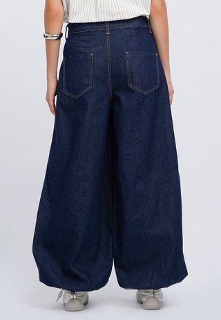 Mid Rise Balloon Denim Pants