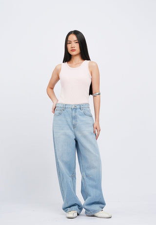 Barrel Denim Pants