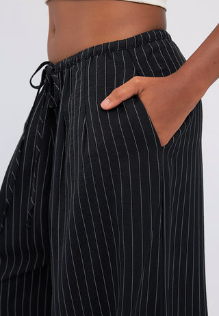 Stripes Ballon Pants with Drawstring