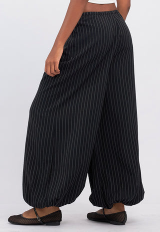 Stripes Ballon Pants with Drawstring