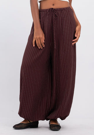 Stripes Ballon Pants with Drawstring