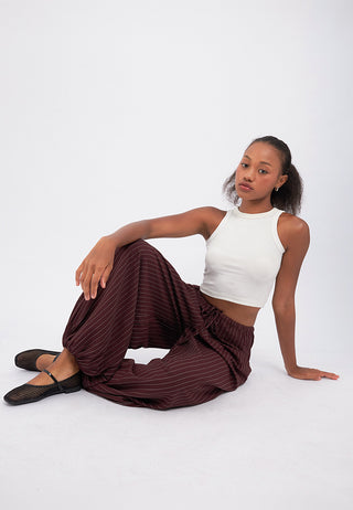 Stripes Ballon Pants with Drawstring