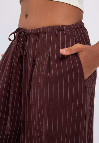 Stripes Ballon Pants with Drawstring