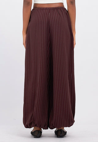 Stripes Ballon Pants with Drawstring