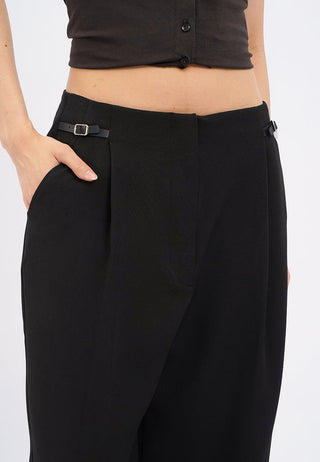 Long Pants with Side Buckle Details