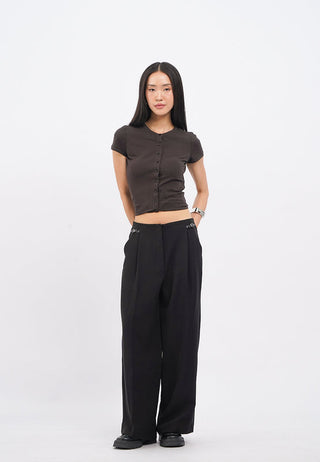 Long Pants with Side Buckle Details