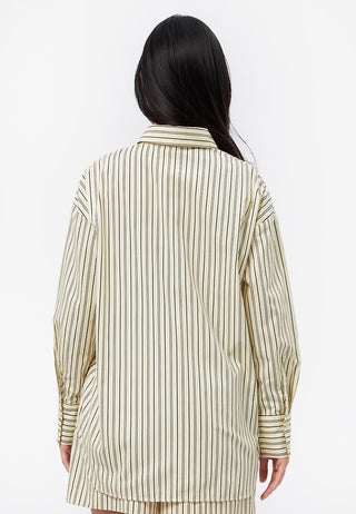 Oversized Long Sleeve Striped Shirt