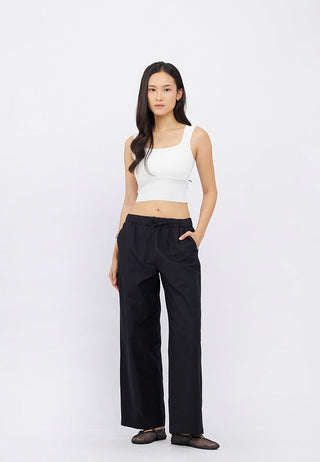 Wide Leg Drawstring Pants