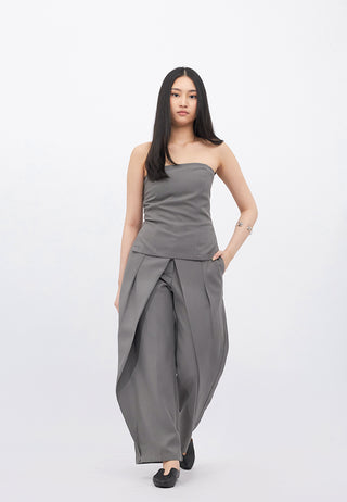 Front Pleated Barrel Pants